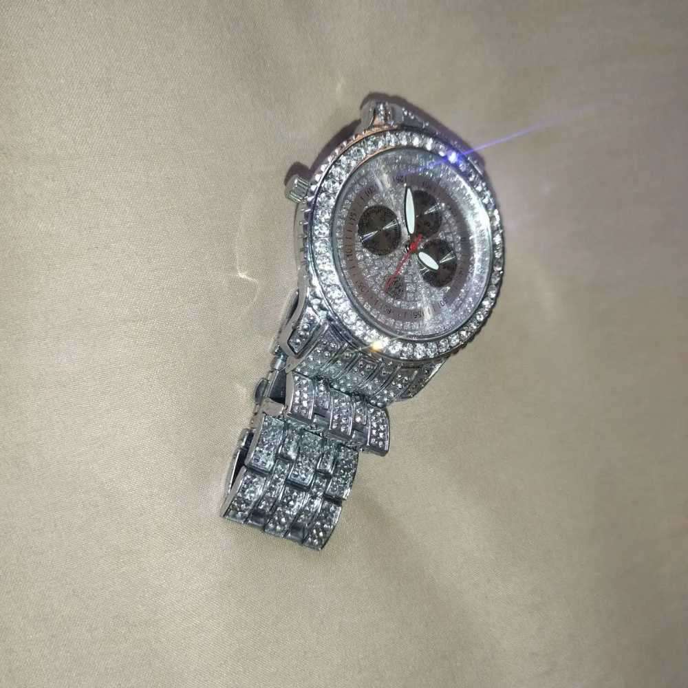 Iced Out Watch - Silver Plated