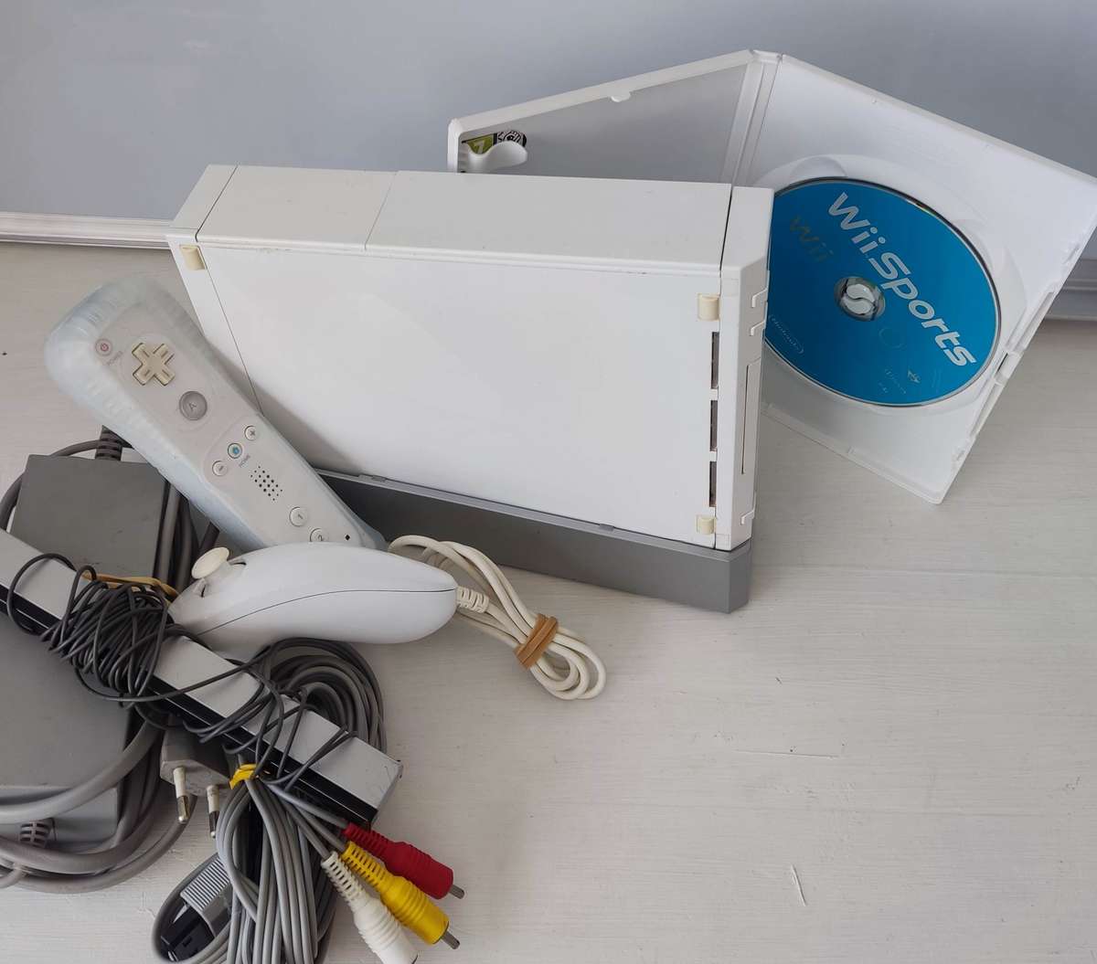 Nintendo Wii console and Wii Sports game