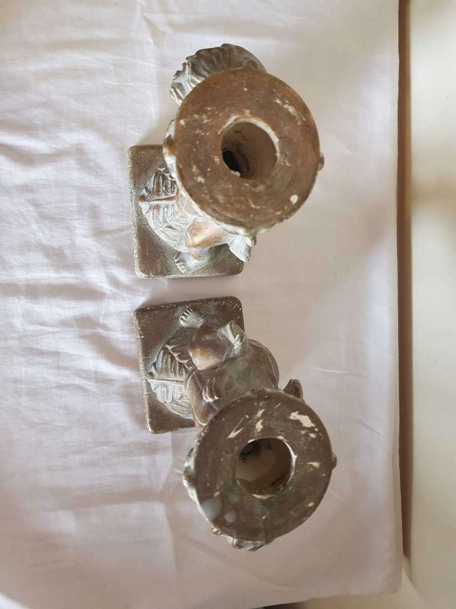 A set of 2 Beautiful Angel Candle holders