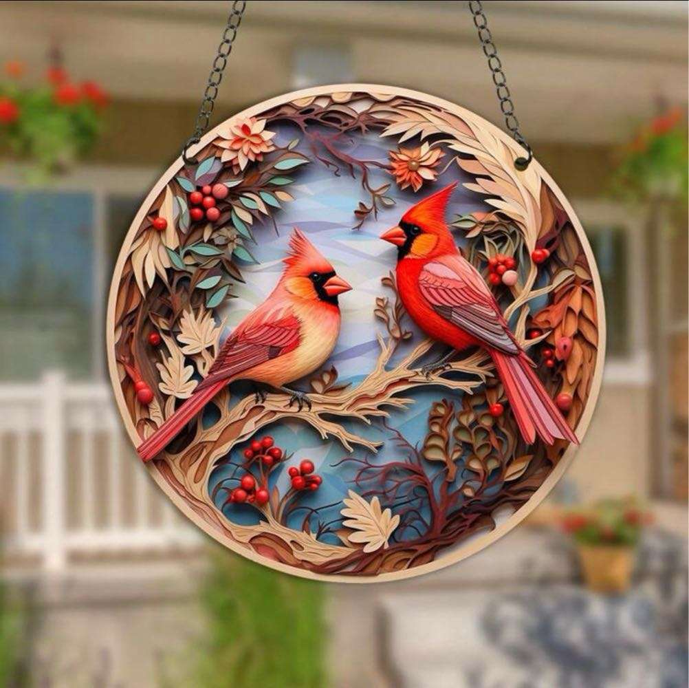 Cardinal sun catcher