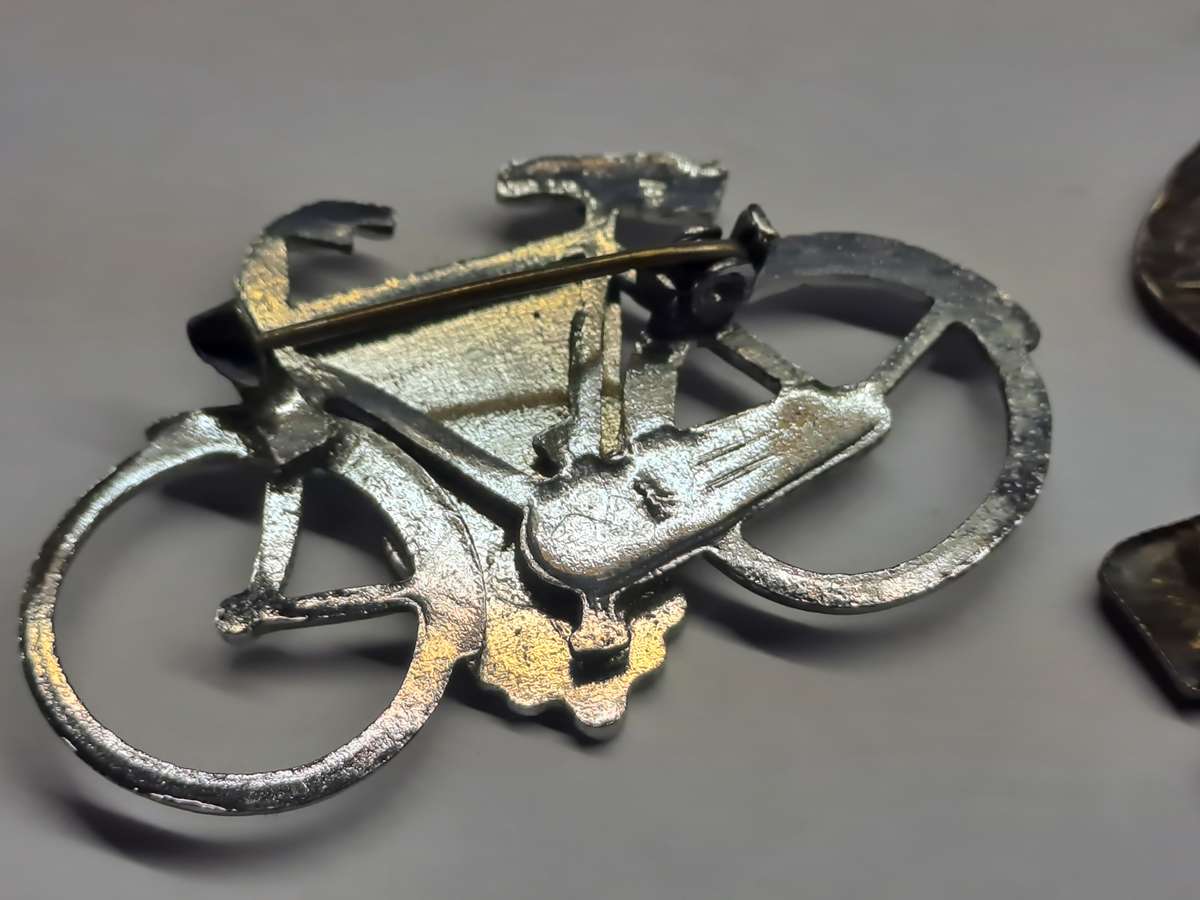 Antique cycling badges. Extremely rare. One from Italy, the other is British.