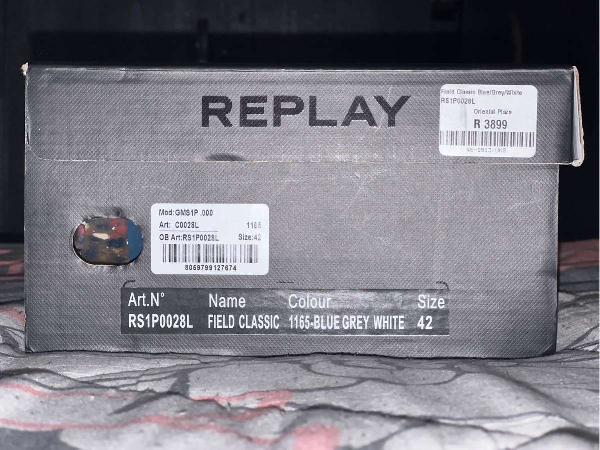 Replay field classic blue/gray sneakers