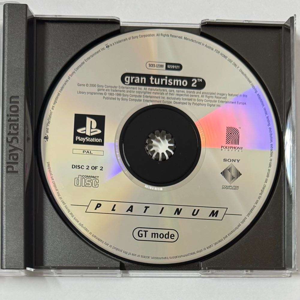 Playstation 1 : Gran Turismo 2 Platinum with owners manual