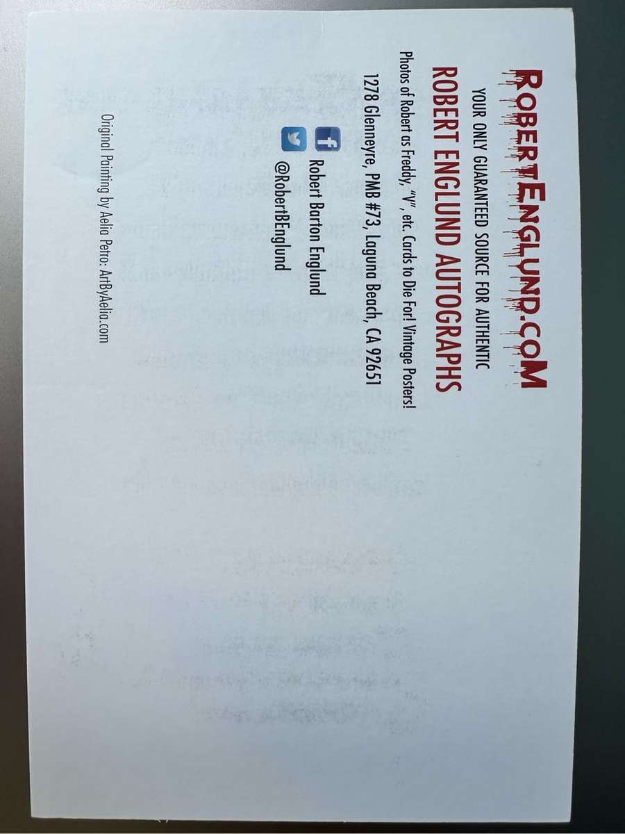 AUTHENTIC AUTOGRAPH BY ROBERT ENGLUND - ON ORIGINAL AUTOGRAPH CARD