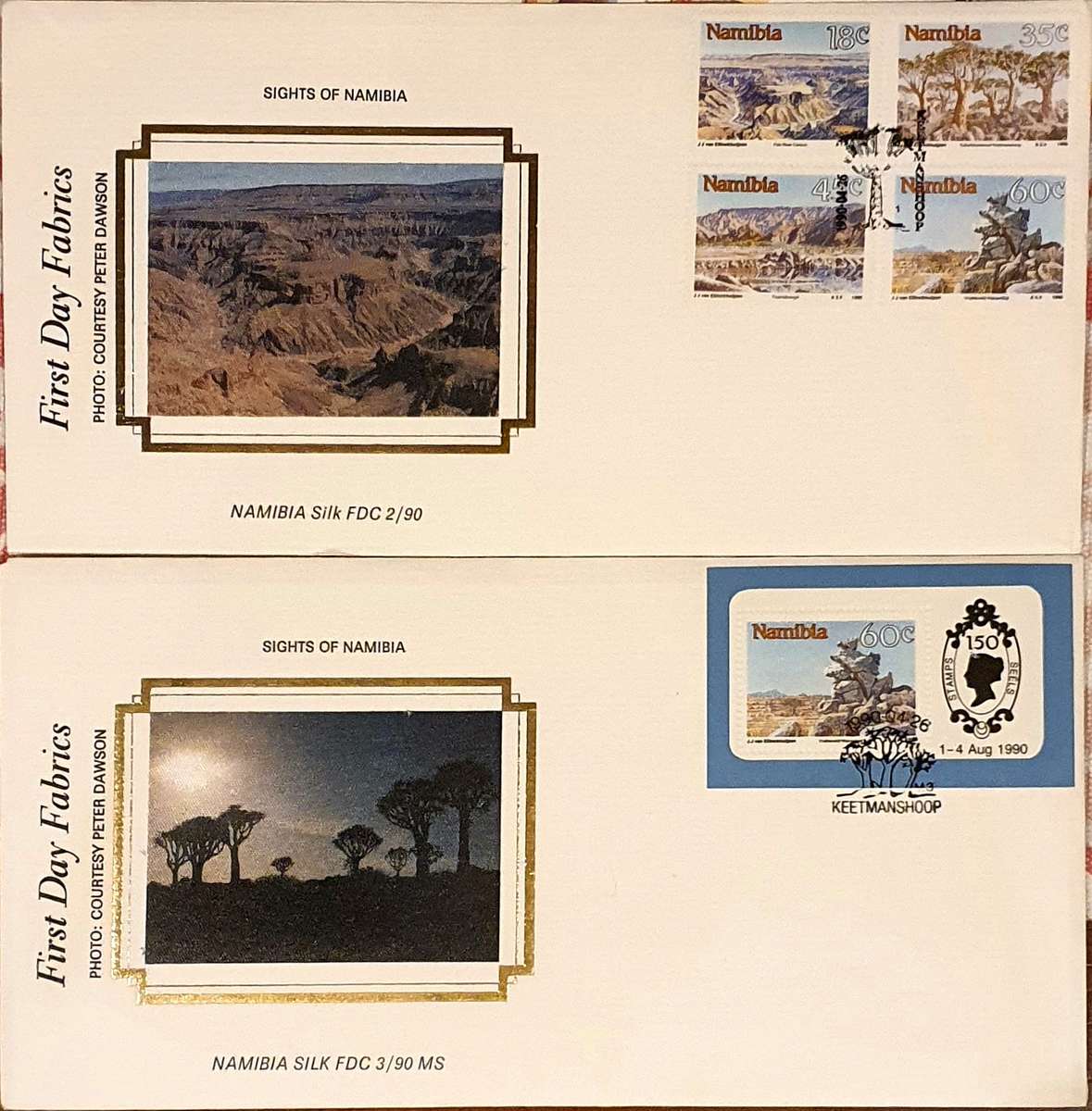 South West Africa Silk first day cover ls 1990