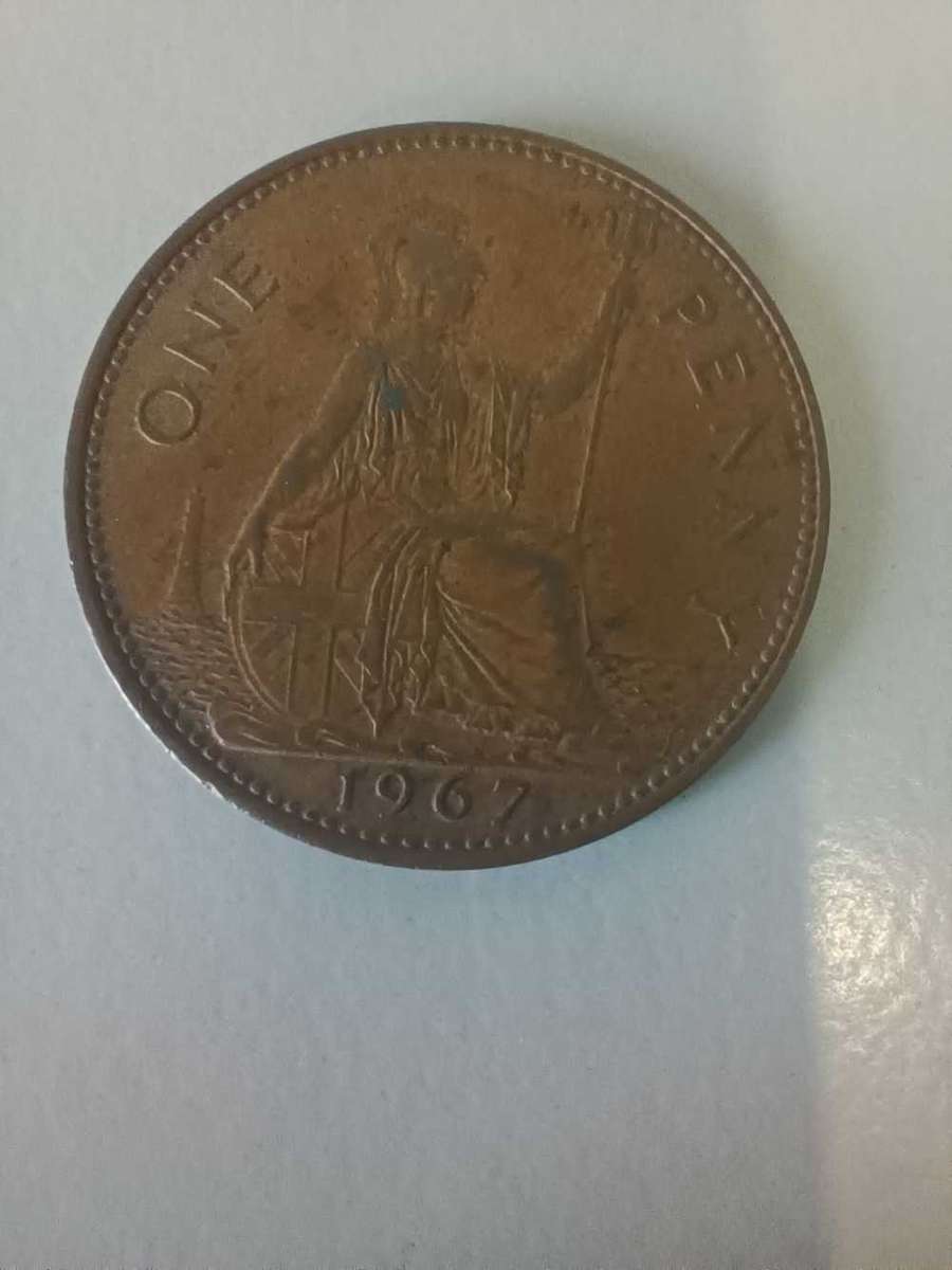 1967 One Penny Elizabeth II