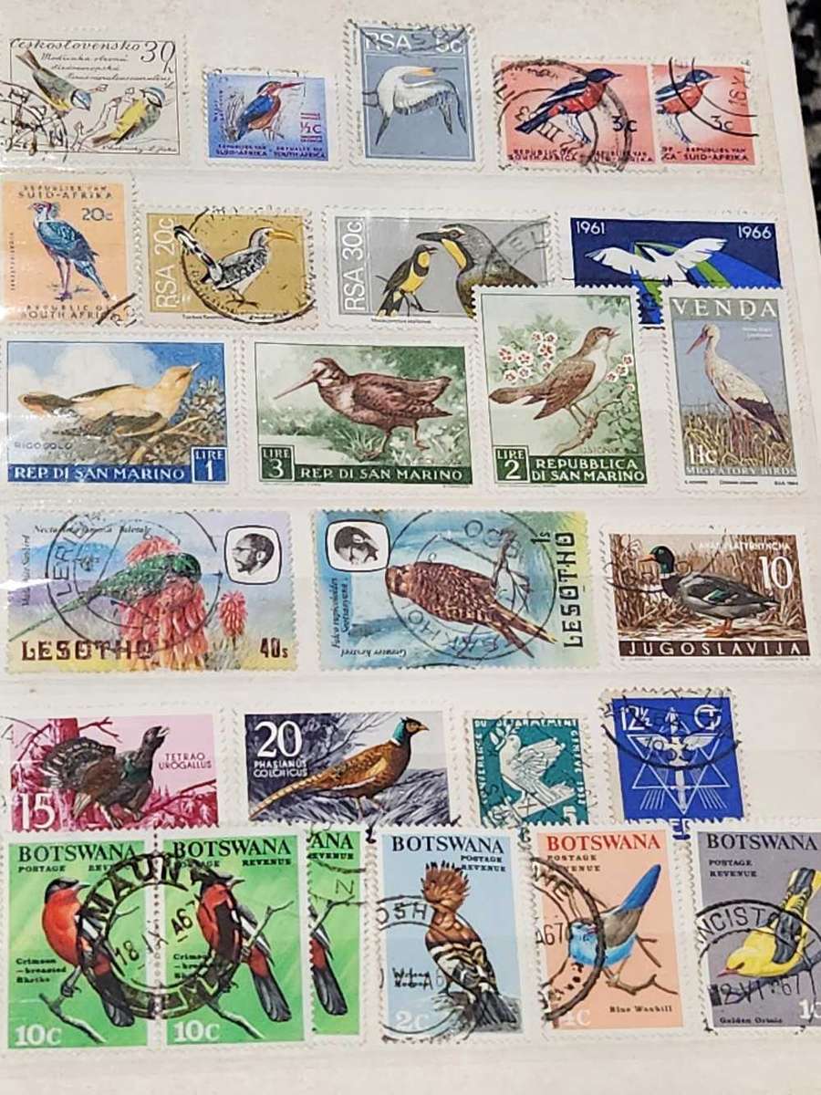 Bird thematics in small used Kek album (75% filled) - Incredible selection in lovely used album