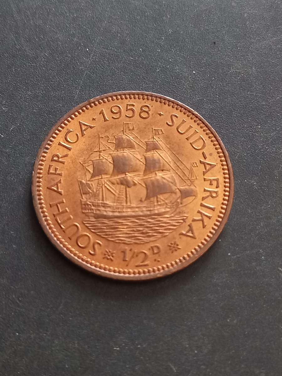 1958 SAU Half penny