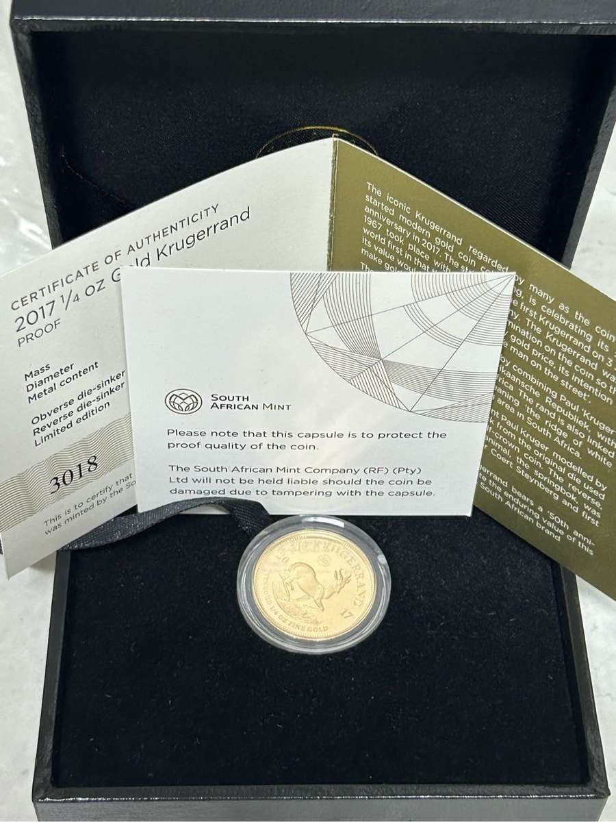 Beautiful 50yr Anniversary 2017 1/4 oz Gold Krugerrand