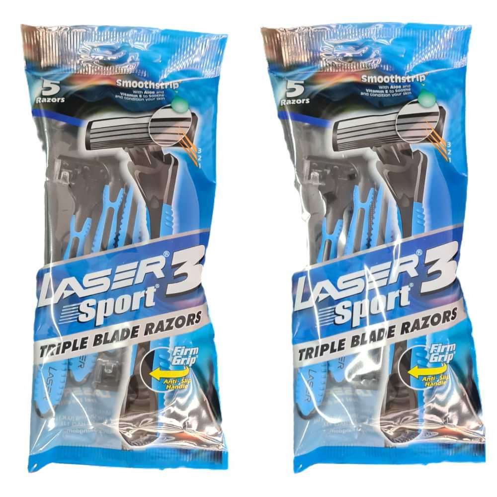 Triple blade razors. 5 in 1. Men razors