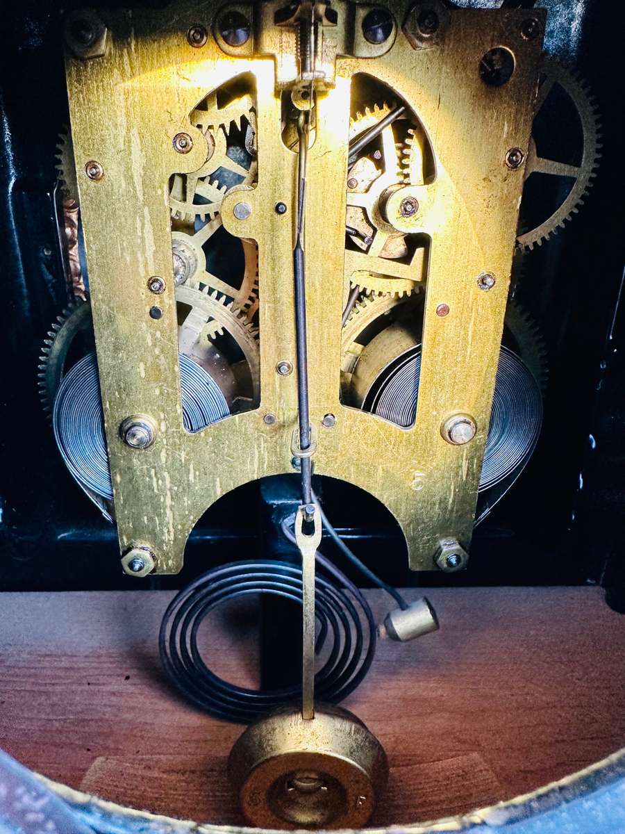 Ansonia Cast Iron Mantel Clock circa Late 1800s