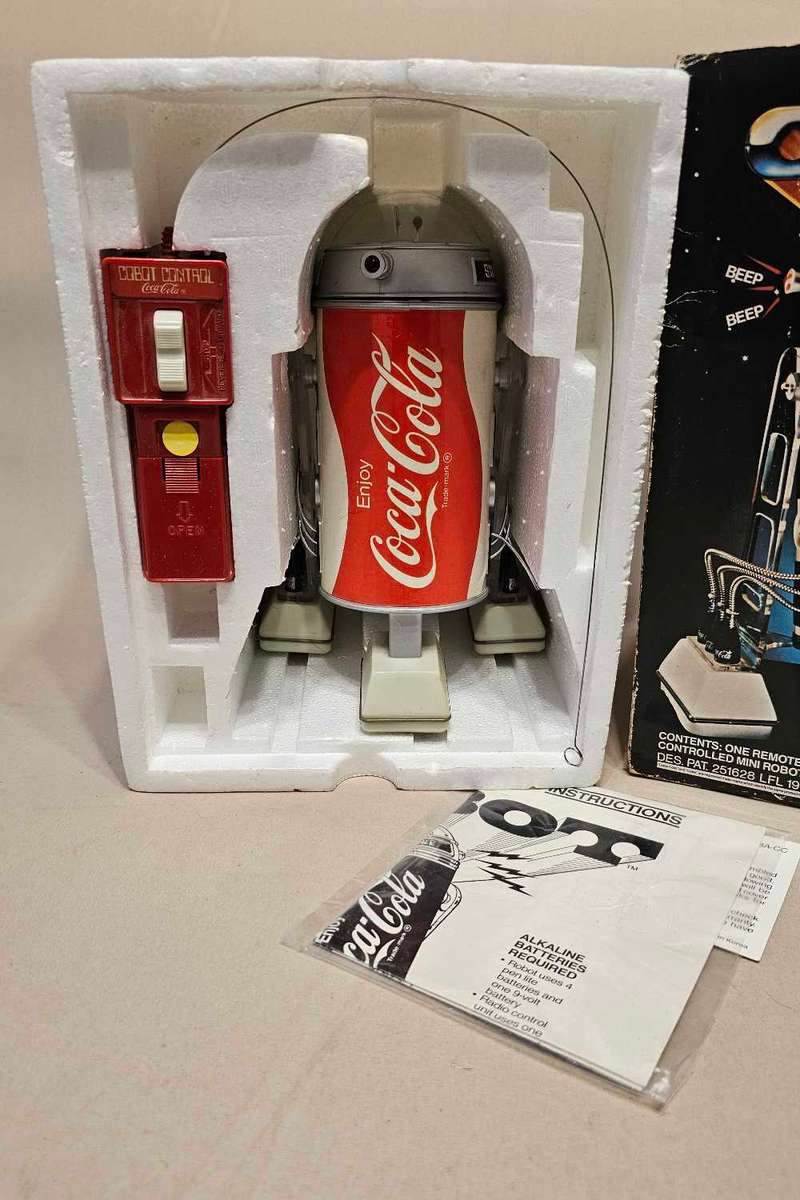 Vintage Coca Cola R2D2 Remote Control Robot in Original Box