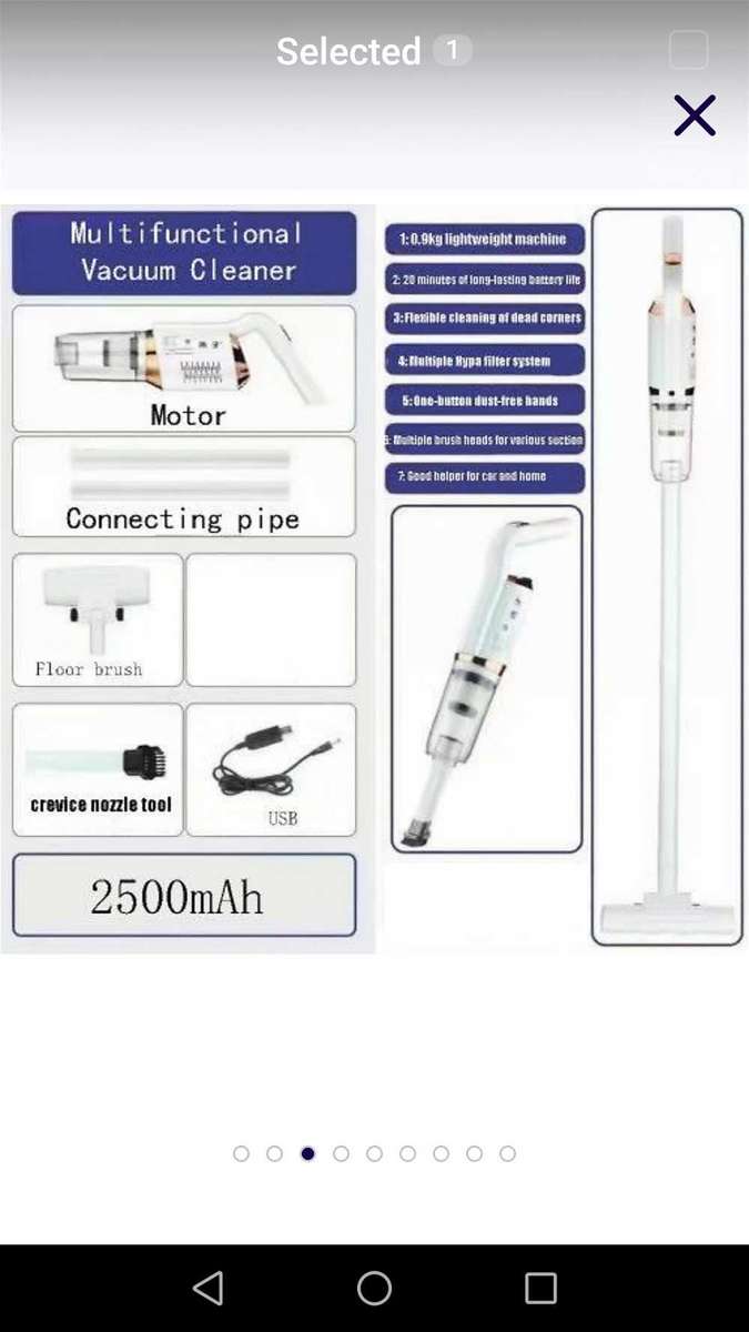 USB rechargeable Powerful cordless vacuum cleaner