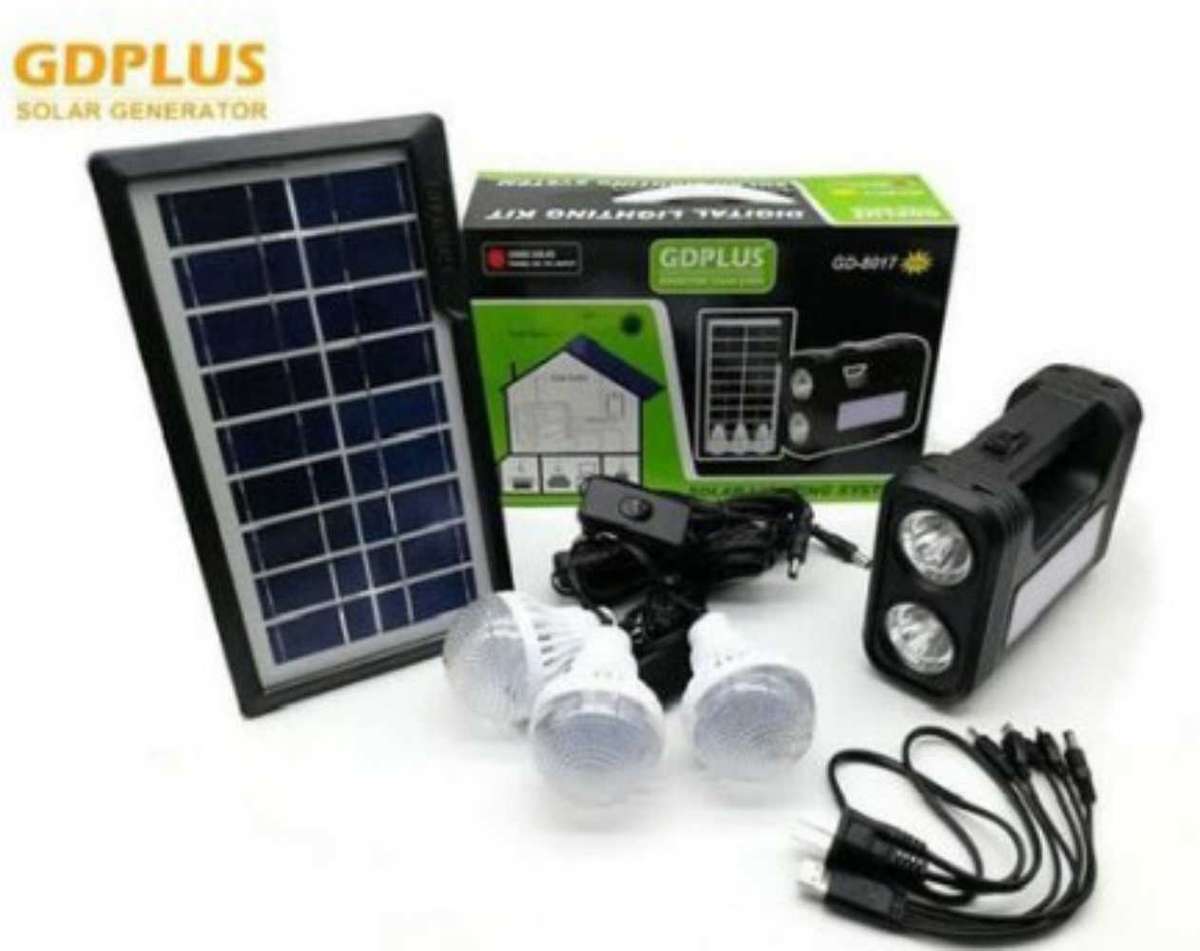 GDPLUS Solar Generator Digital Lighting Kit - Includes Solar Panel & 3 Lights
