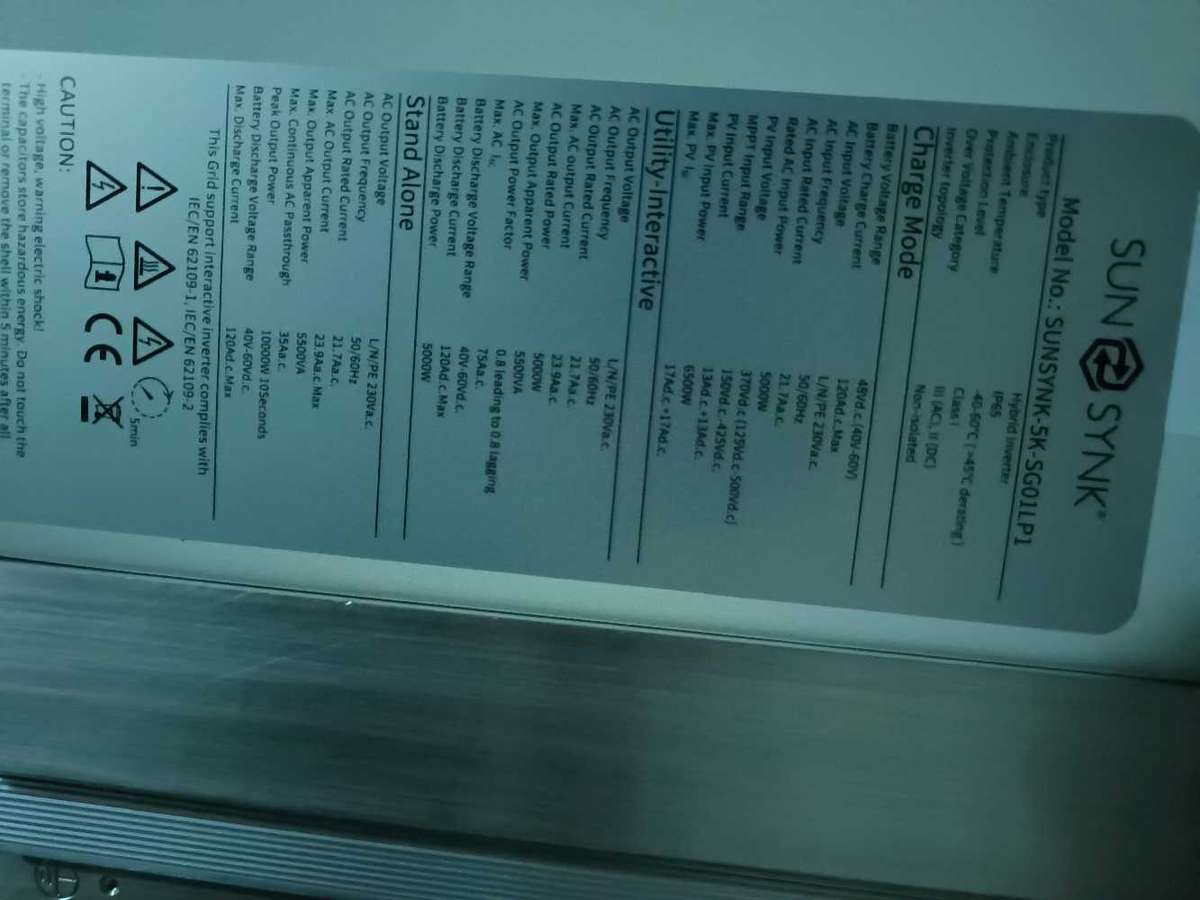 Sunsynk 5KW Hybrid Inverter +Wifi Dongle