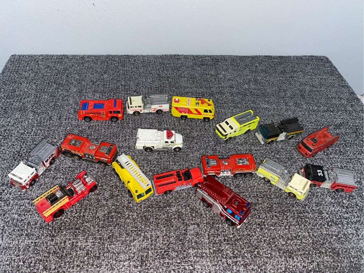 Massive Collection of Vintage Die Cast Fire Trucks 16 in total