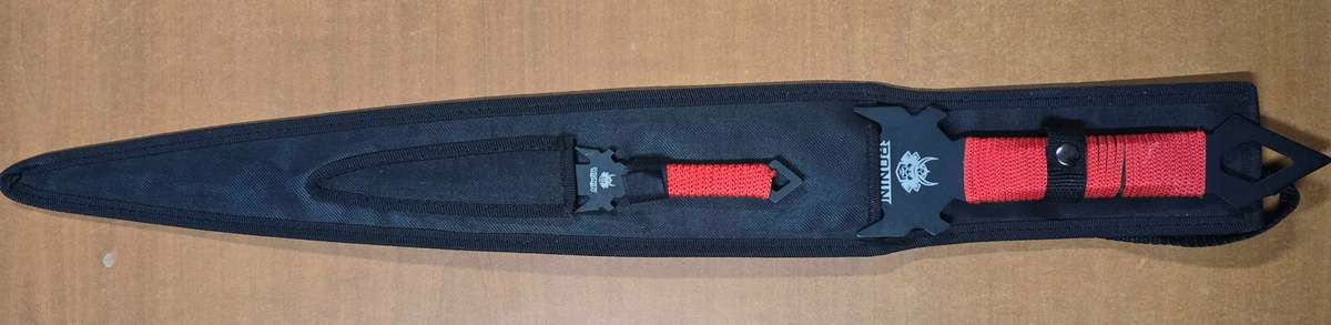 Sharpened Fantasy Ninja Sword Stainless Steel Blade With Dagger -68 cm