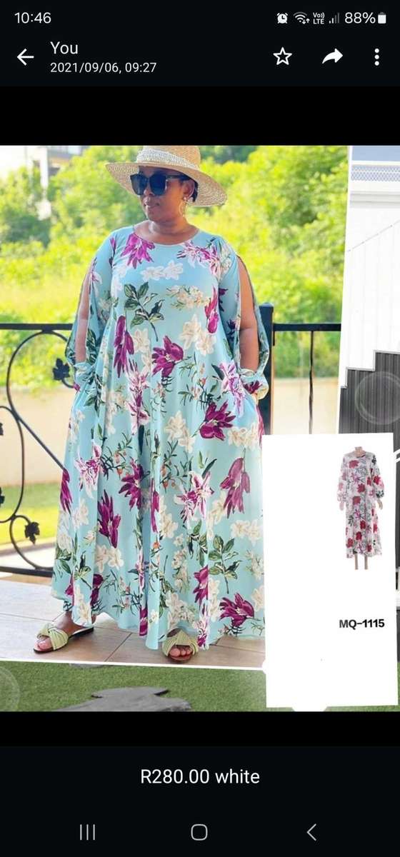 Ladies summer floral dress, plus size