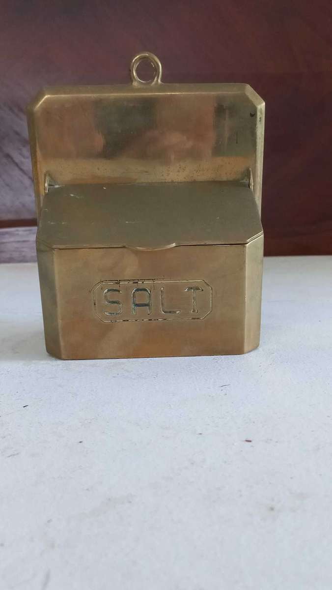 Vintage Brass salt box