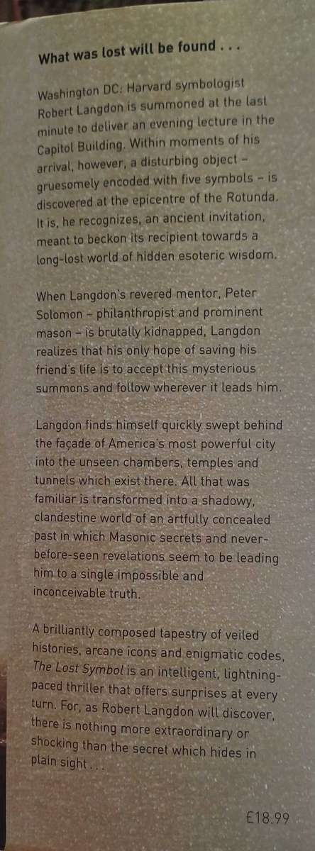 The lost symbol by Dan Brown