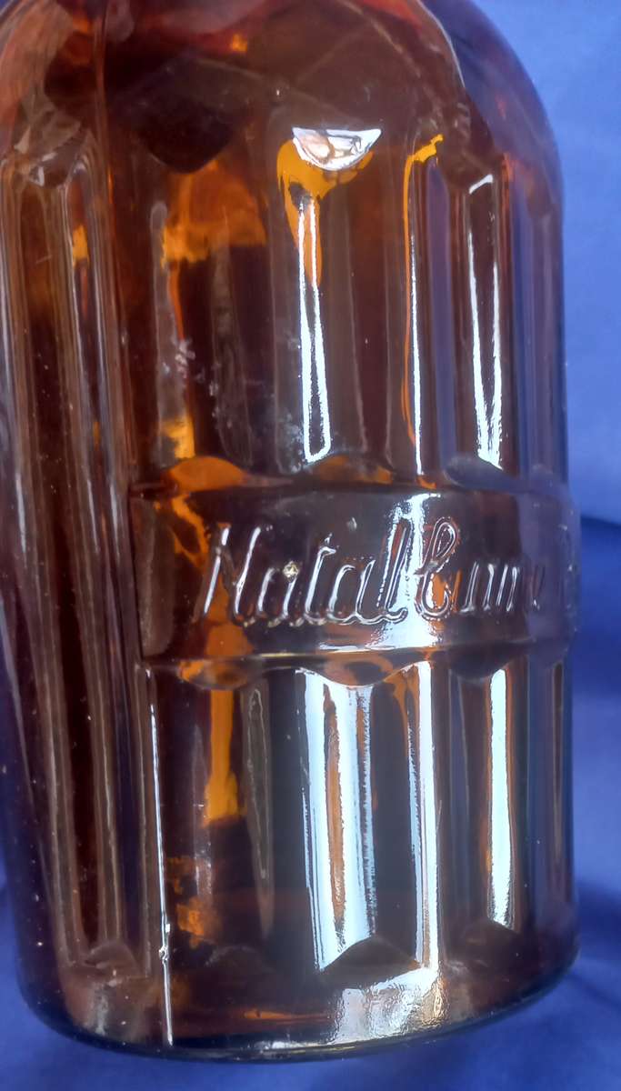 Vintage amber glass bottle