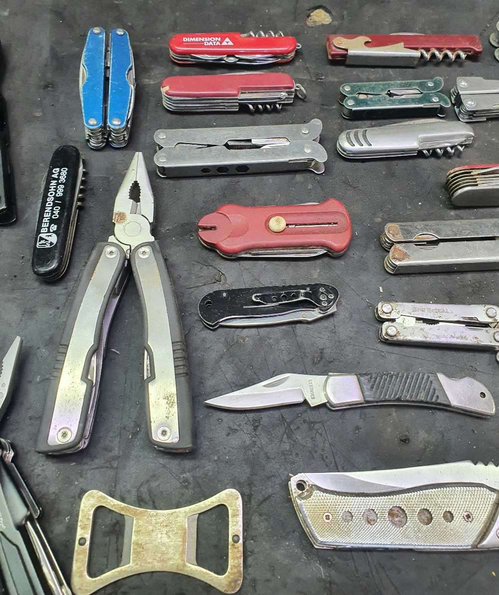 Assorted multitools,pockets knifes