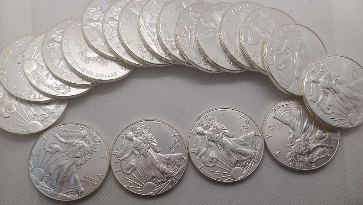 19x1oz 2016 Liberty pure silver coins bid per coin