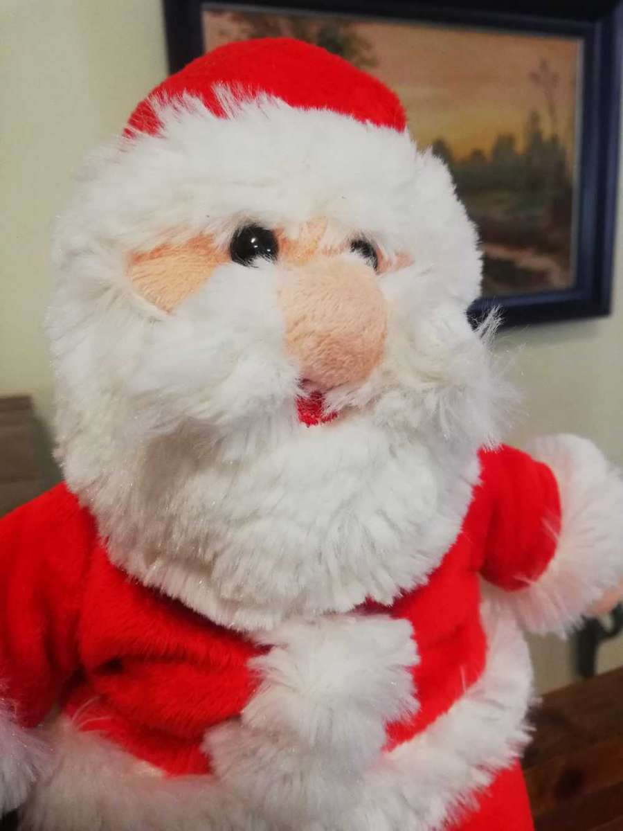 Plush, super soft Santa toy. 24cm.