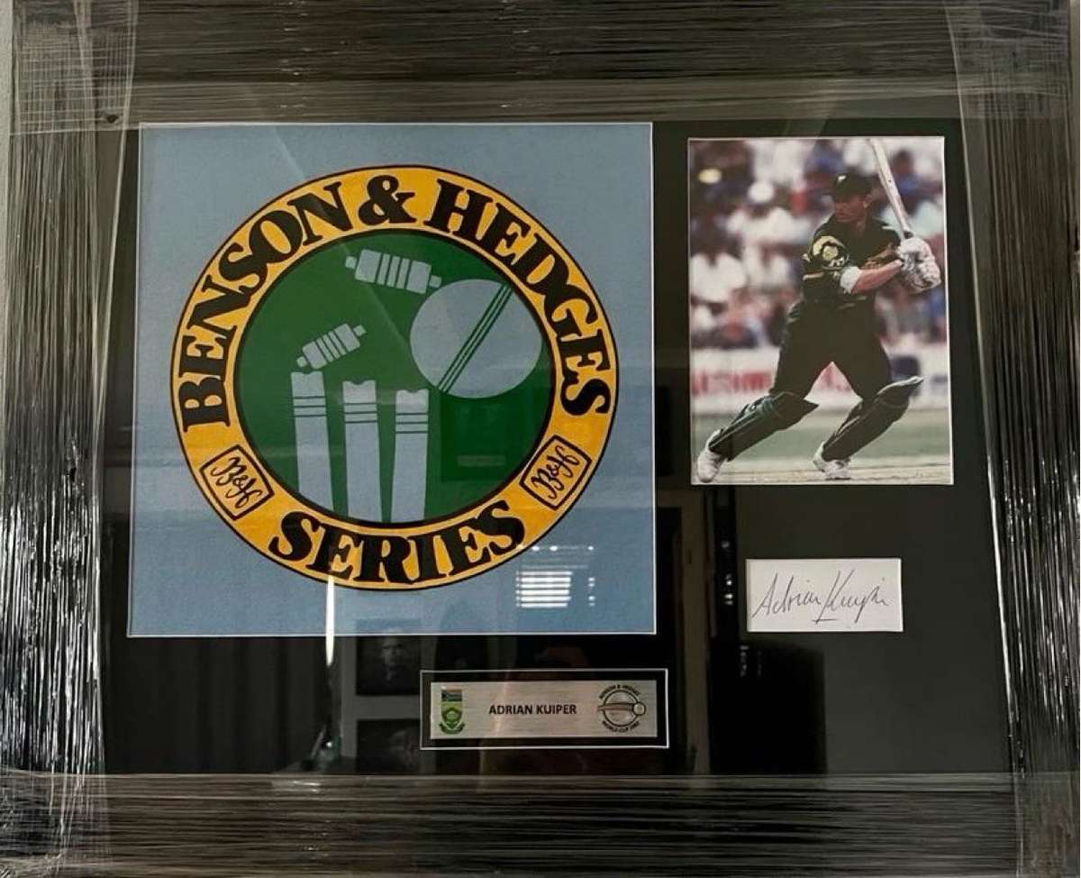 Cricket Frame Signed Adrian Kuiper