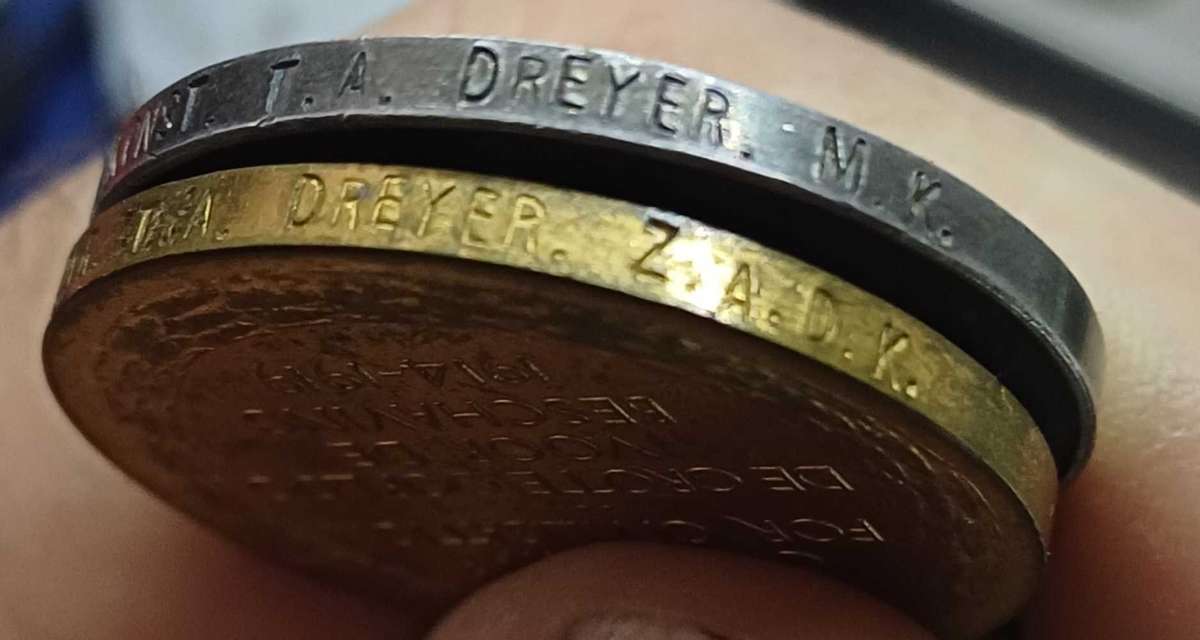 Trio  World War 1 Medals Issue to TA Dreyer see picture's