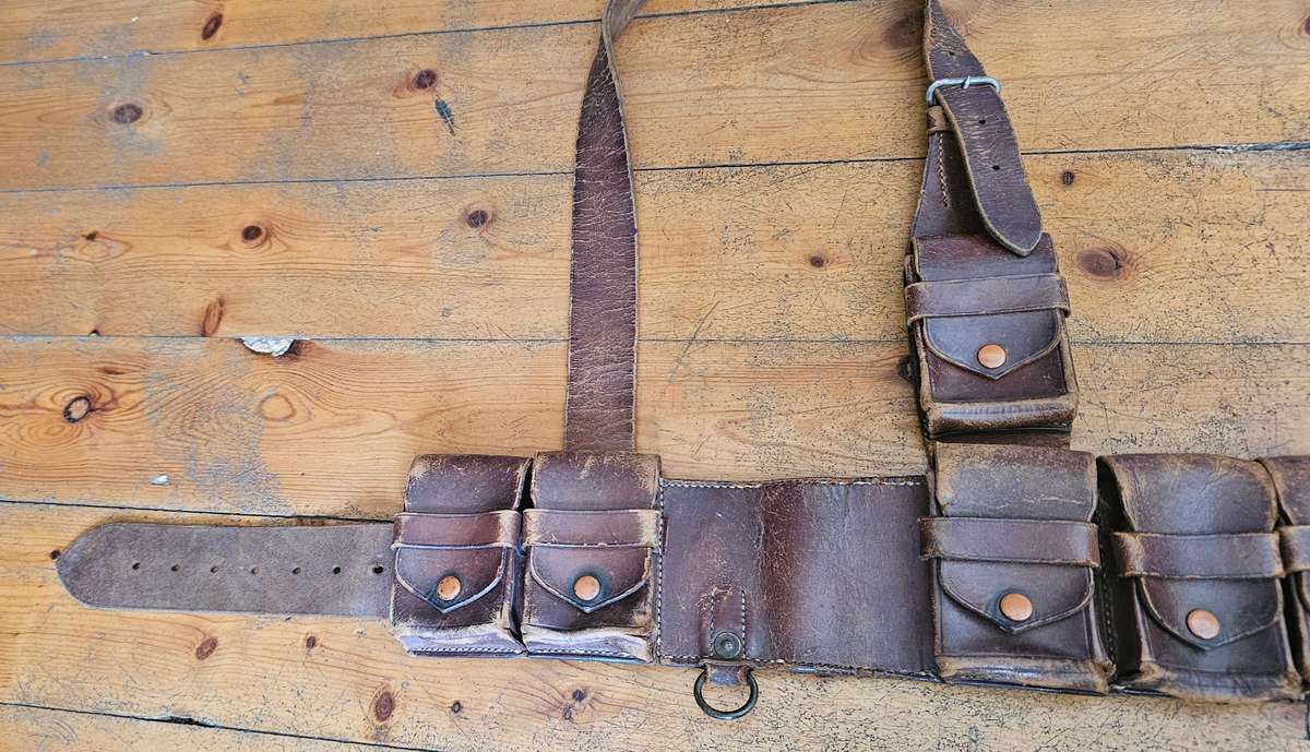 German South West Africa leather ammo belt/bandolier.