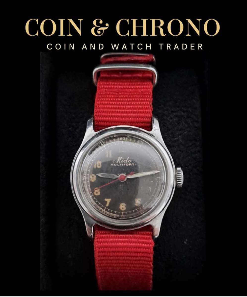 Vintage Mido Multifort Manual Wind Watch - Radium Dial
