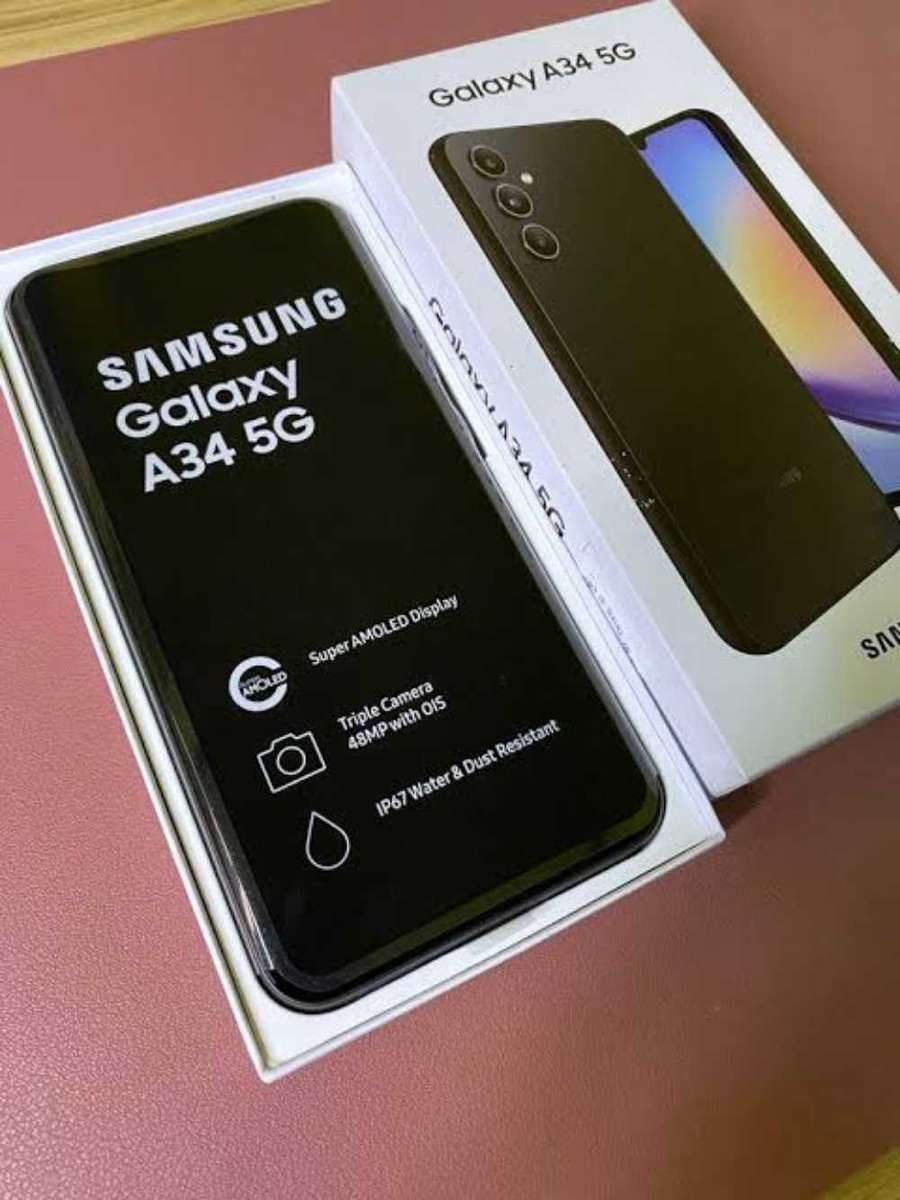 Samsung A34 5g 128gb storage, 6gb ram, black (Brand New)