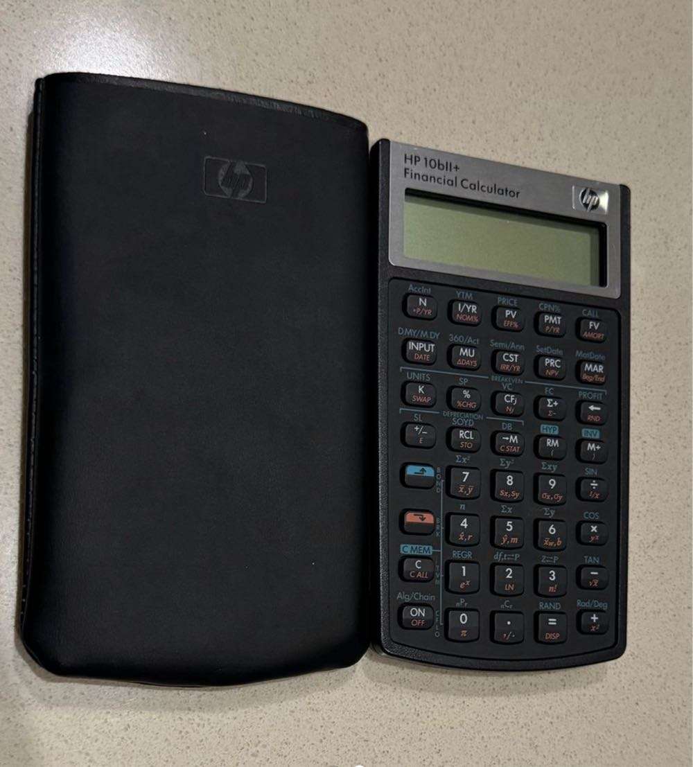 HP financial calculator 10b11+