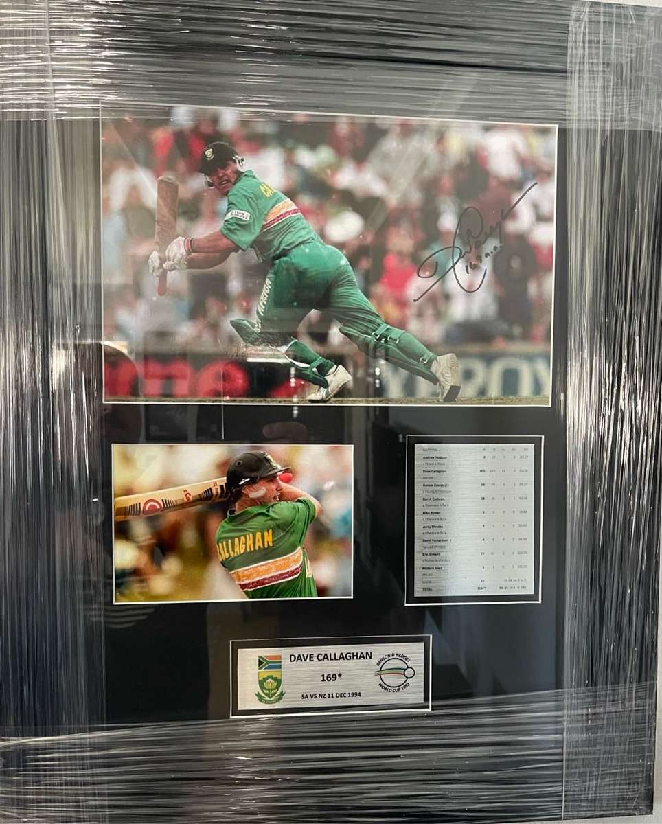 Cricket Frame Signed -Dave Callaghan