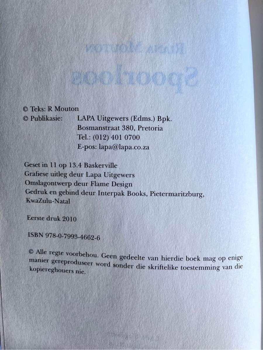 Spoorloos - Riana Mouton (2010)