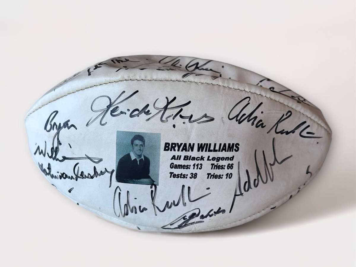 Autographed Springboks & All Blacks Rugby Balls