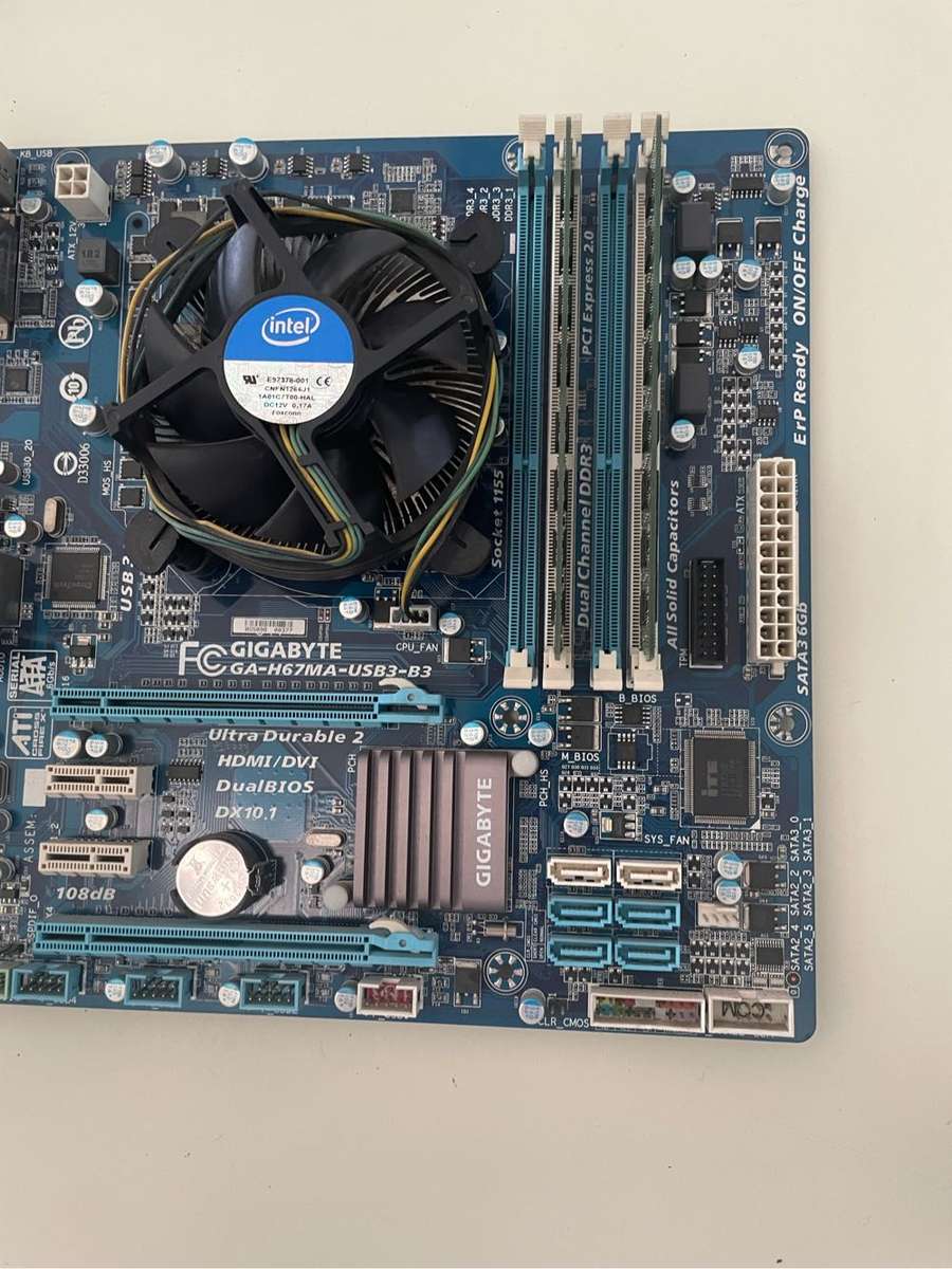 Intel Core i7 2600K Combo**8GB ram**Rare Gigabyte H67M 4 Ram slot Board**