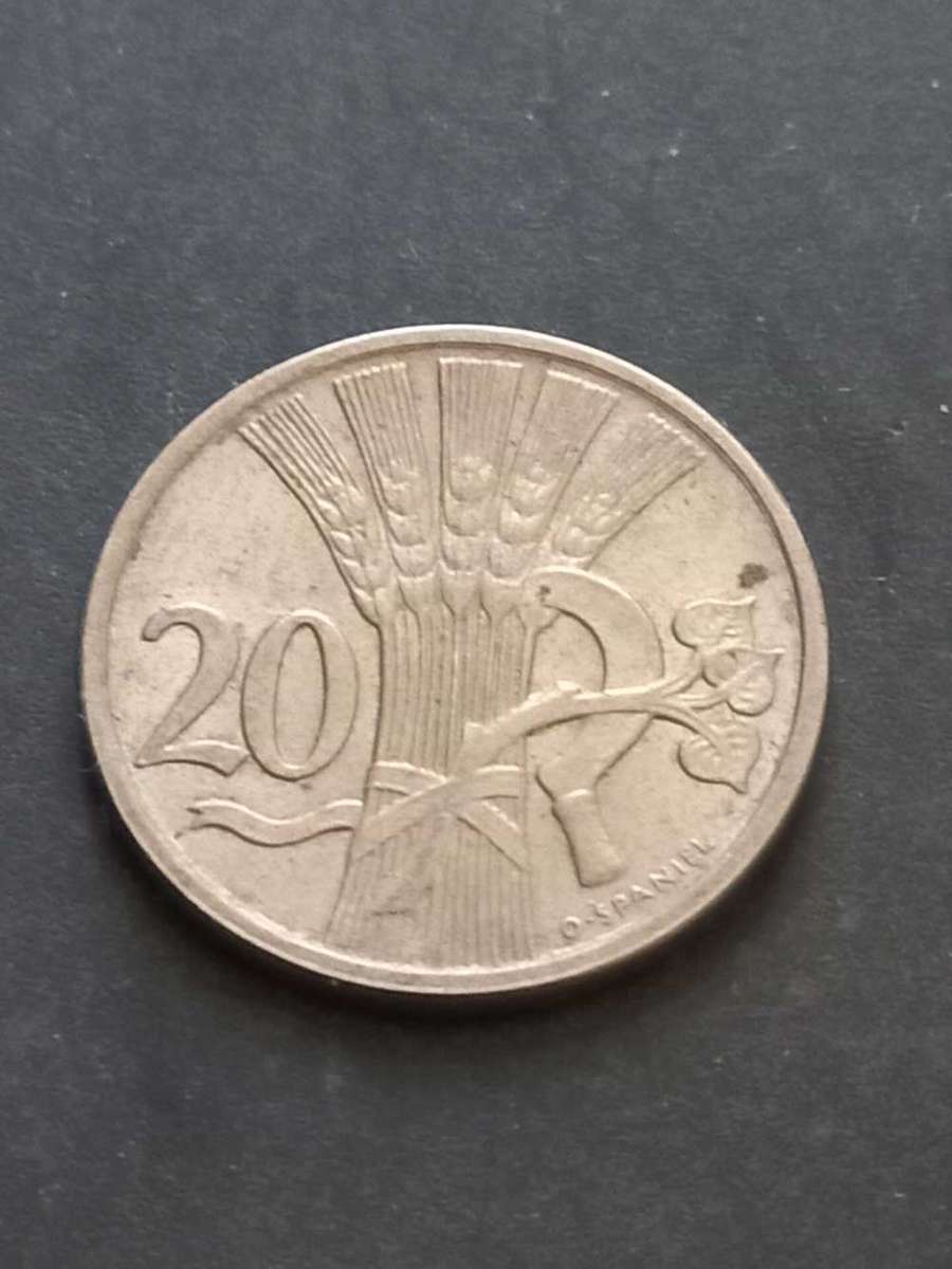 1922 Cesko Slovakia 20 Haleru