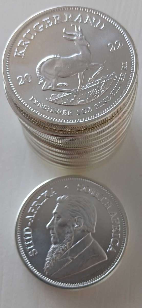 13x2022 1oz Silver Krugerrands bid per coin