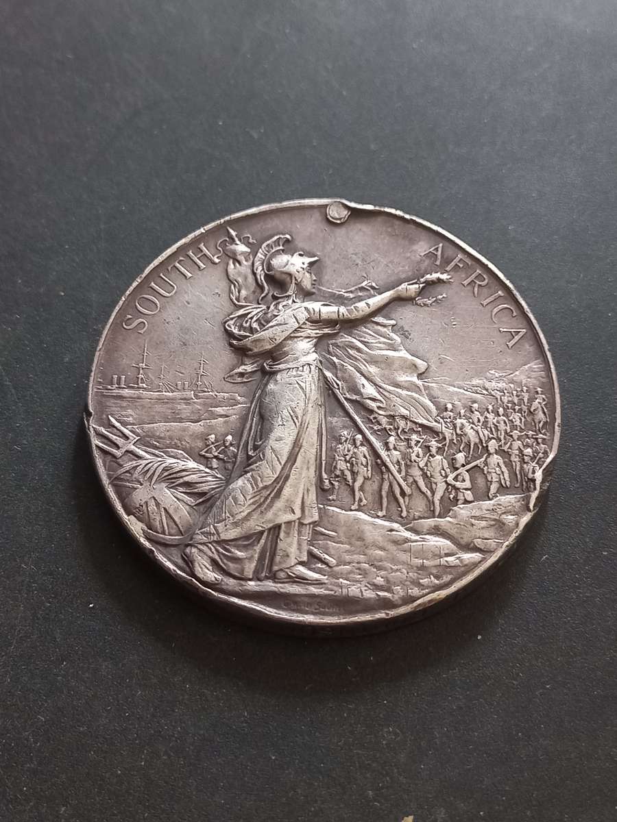 Boerwar SA Queens medal. Issued to TPR J Robinson Adelaide D.M.T.