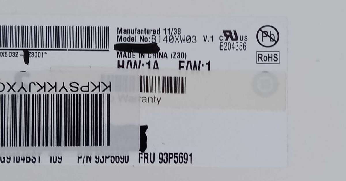 New 14 inch slim laptop screen 40-pin