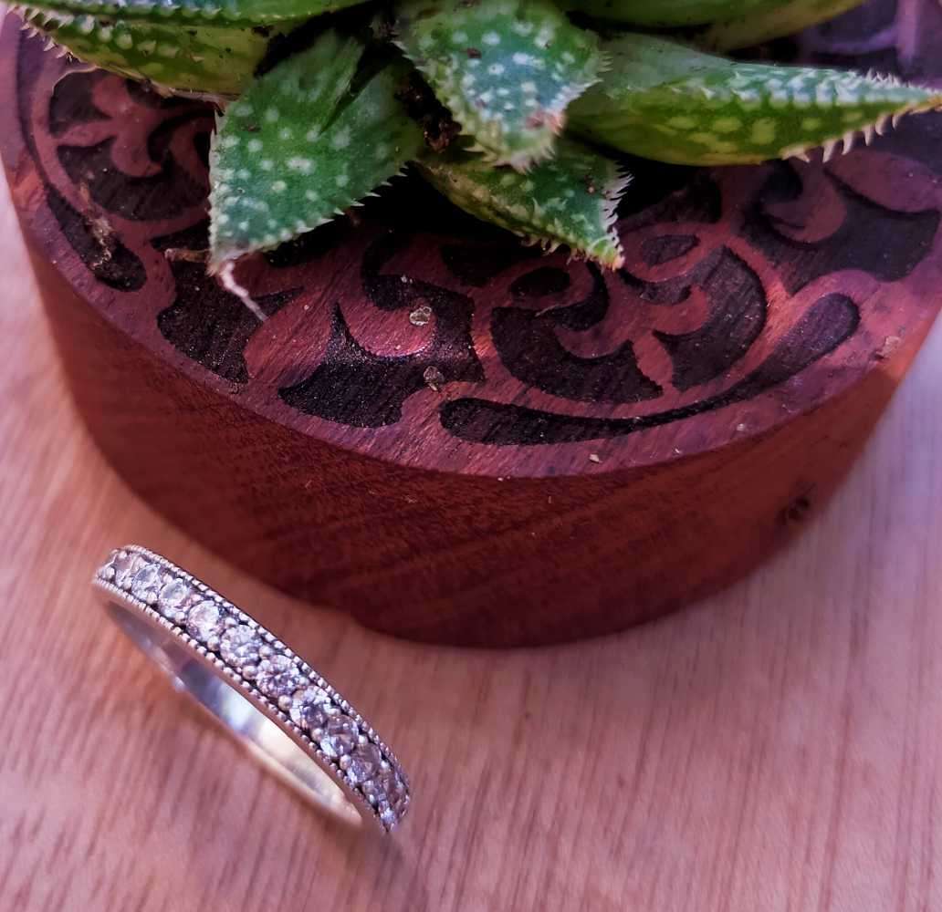 Silver eternity ring