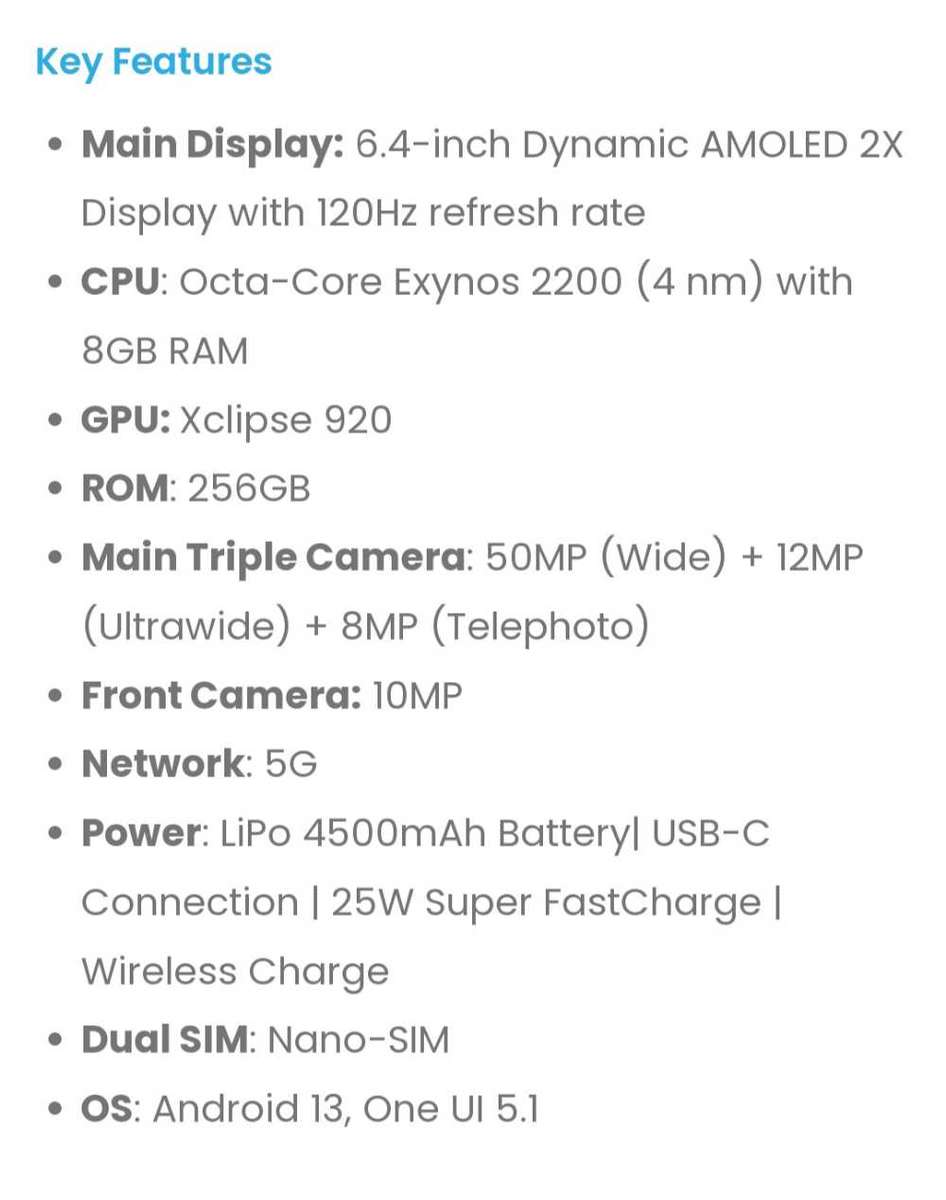 Samsung Galaxy S23FE 256GB 5G