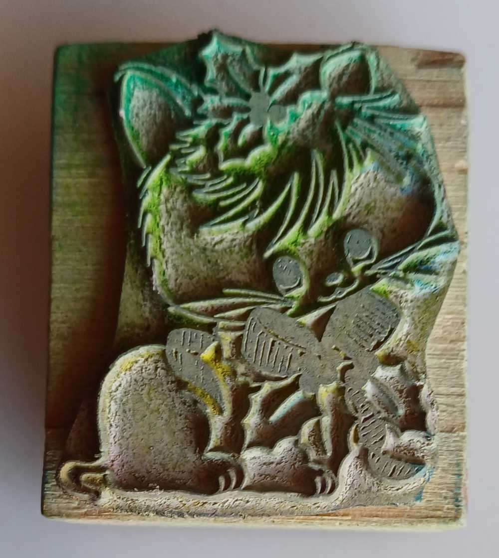 Cat rubber stamp