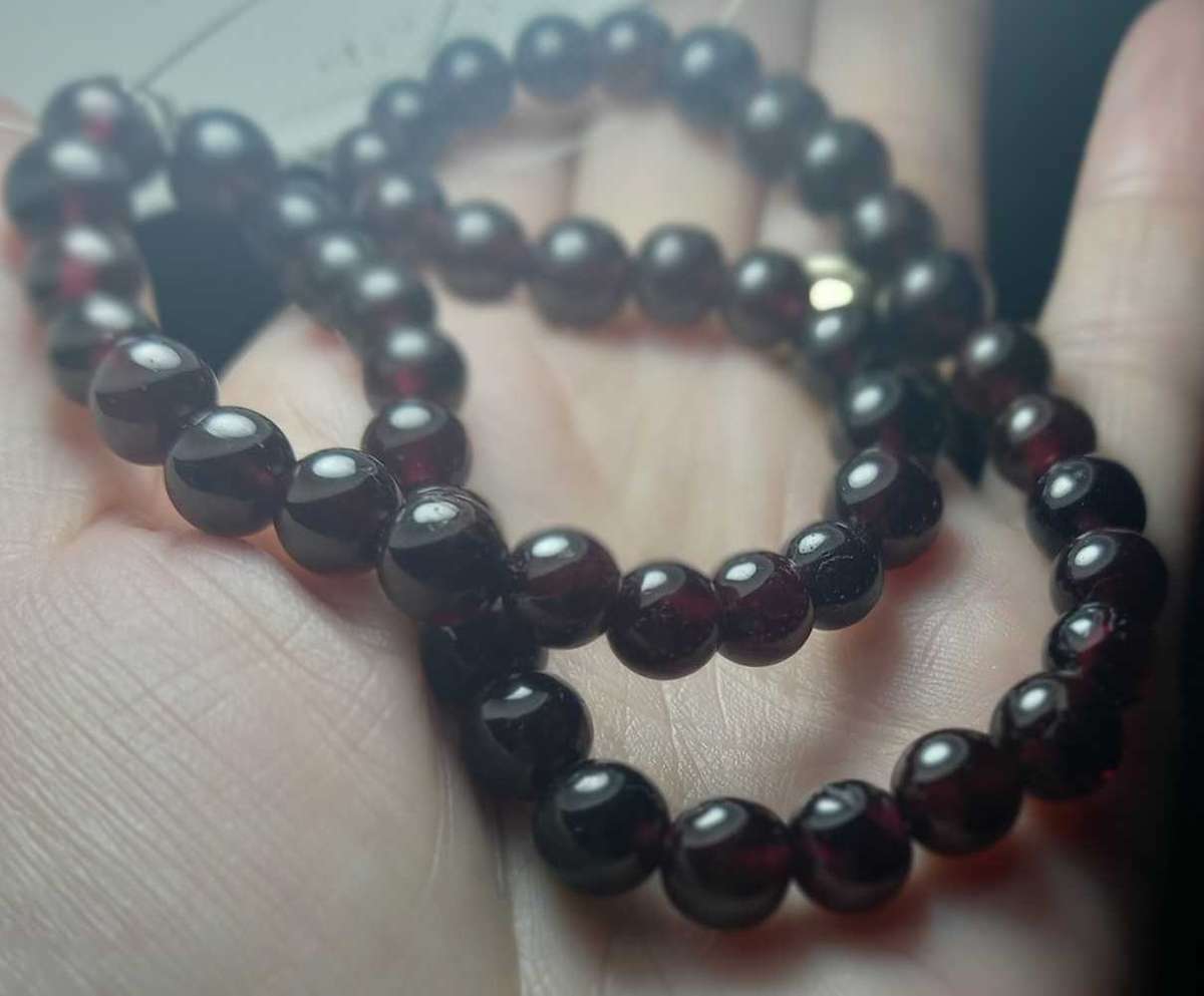 Beautiful Natural Garnet Stone Beads for Restring