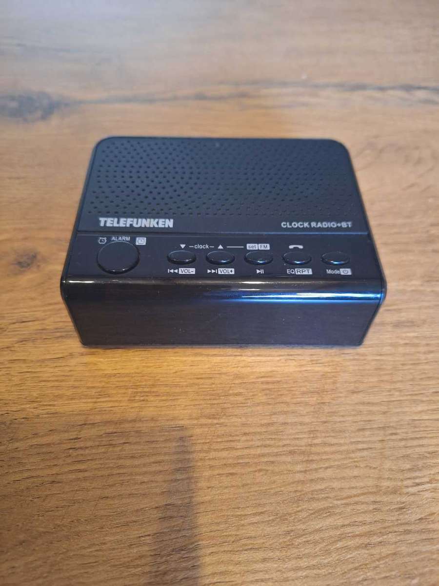 1 x Telefunken Blue tooth Speaker and Clock Radio and