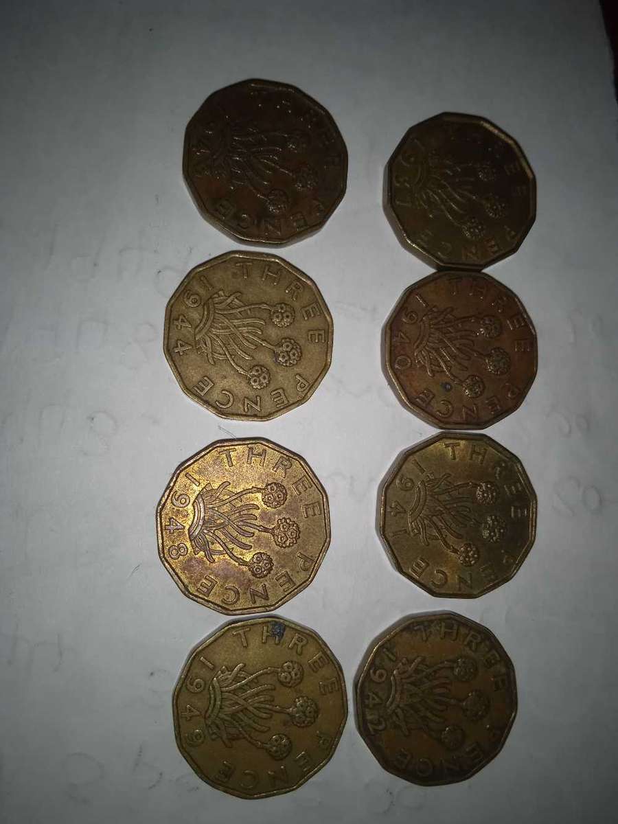 1937/40/41/42/43/44/48/49 Great Britain three pence