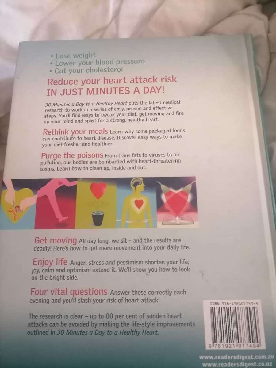 Readers Digest... 30 minutes a day to a healthy heart