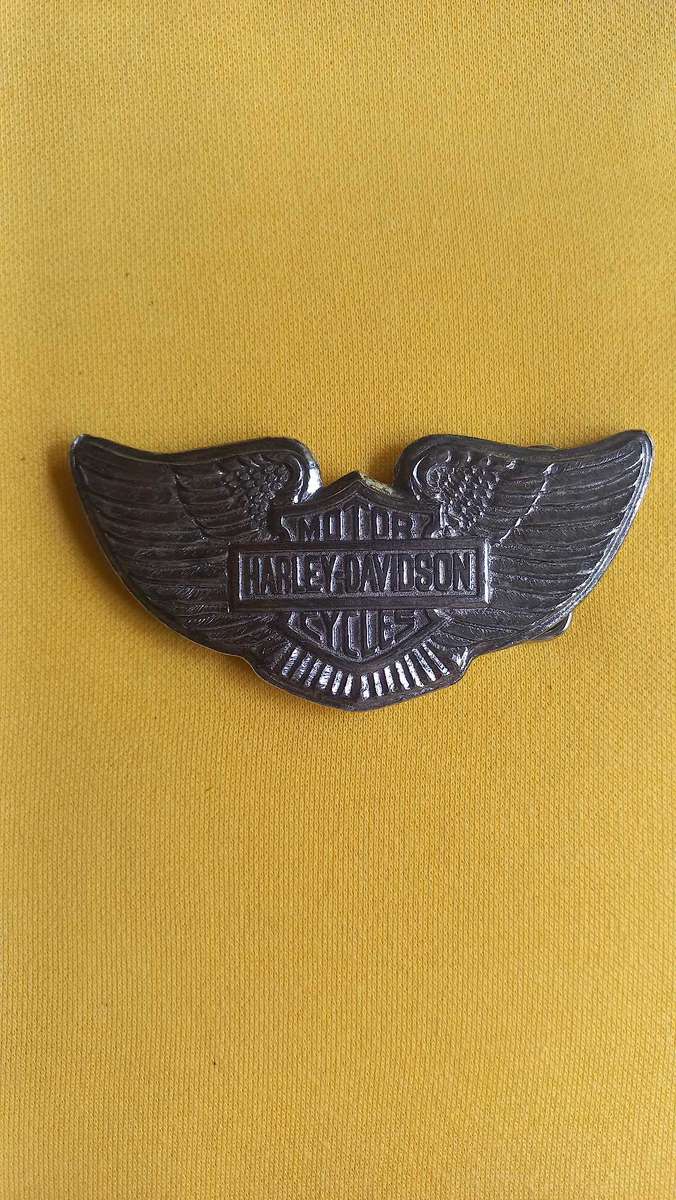 Metal Harley Davidson wings belt buckle